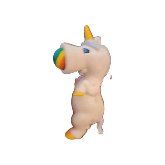Hog Wild Unicorn Popper White With Rainbow Ball, Kids Play Toy, Plastic Unicorn - Picture 4 of 11